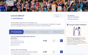 Boutique licence avec HelloAsso